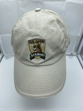 2007 US Open Oakmont Hat Tan USGA Member Adjustable Strap Back Golf Cap